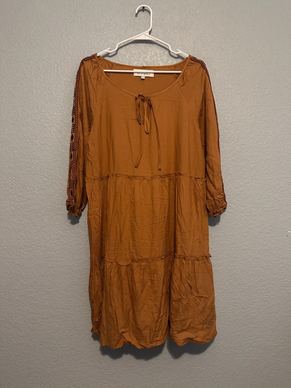 Margaux Riviera Boho Tiered Embroidered Dress